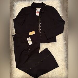 Michael Kors Black Studded Two-Piece Set